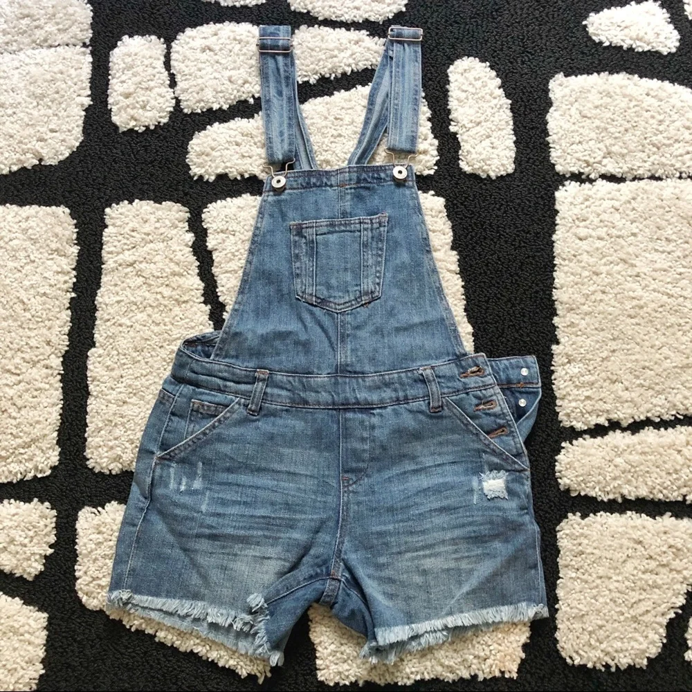 NWOT Medium Wash Overalls